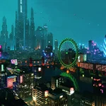 I will do cyberpunk scifi futuristic city without ai use