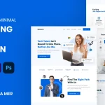 I will do clean professional web landing page UI UX design figma