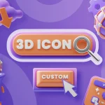 I will create custom 3d icon for interface platform