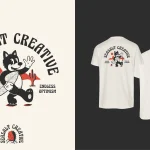 I will create custom illustrated retro vintage t shirt designs