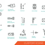 I will create unique custom icons for your online business