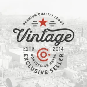 I will design a retro vintage logo for your brand company