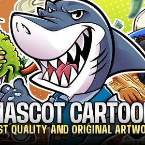 I will draw custom cartoon mascot, business logo, cartoon design