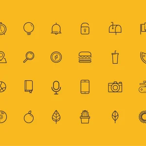 I will design unique, simple and modern custom icons set